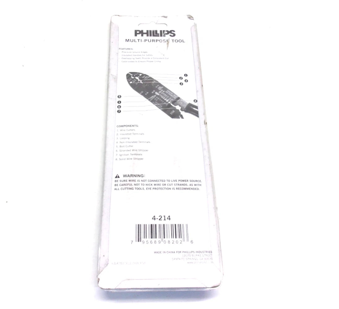 4X Wire Stripping and Crimping Tool for Phillips (22-10 Gauge)