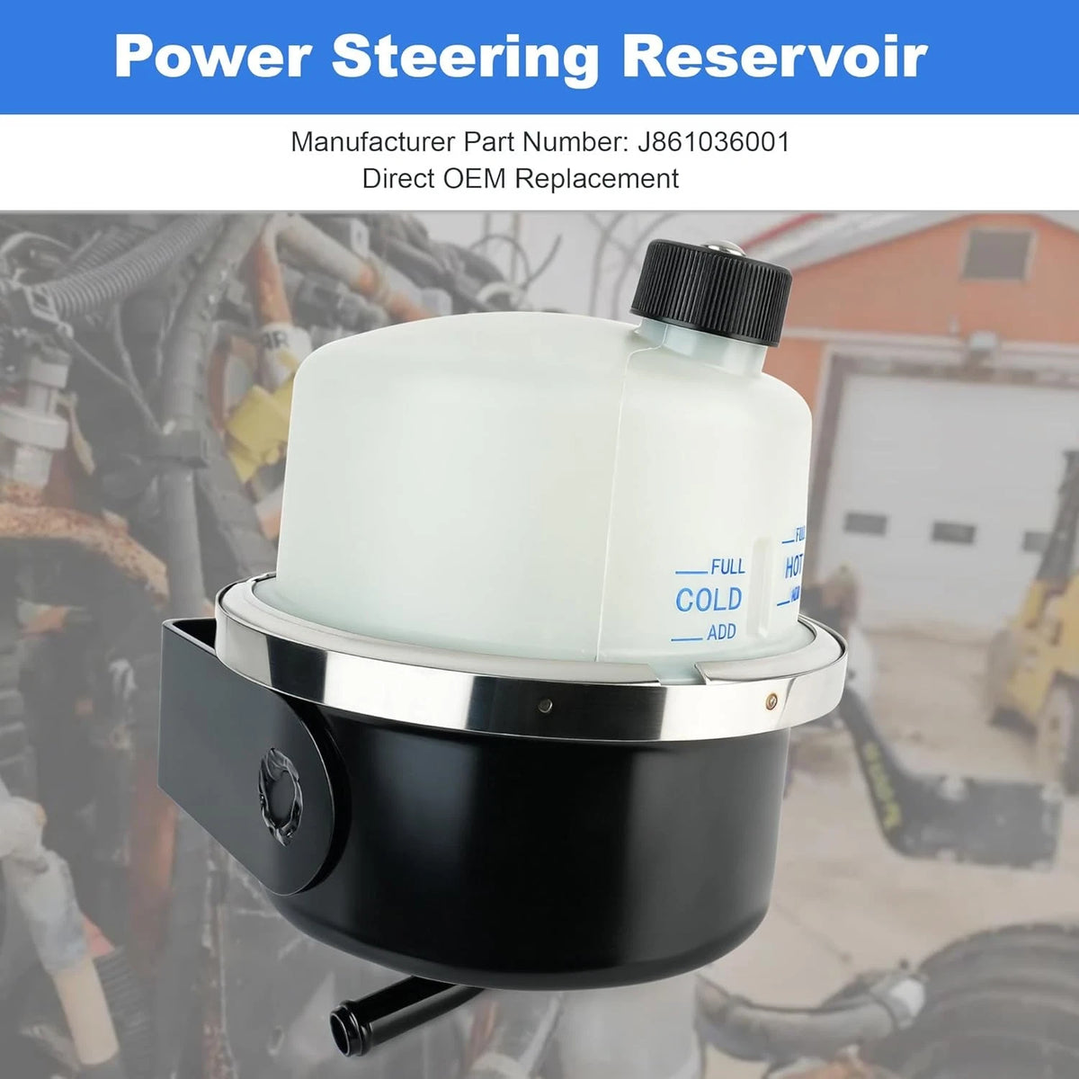 Power Steering Fluid Reservoir for Peterbilt (J86-1036-001, J861036001, 575.1138)