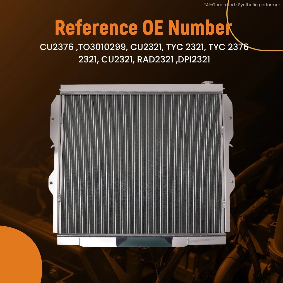3 Row Cooling Radiator for Toyota Tundra 2.7L 3.4L 4.7L (2000–2006) CU2376 CU2321