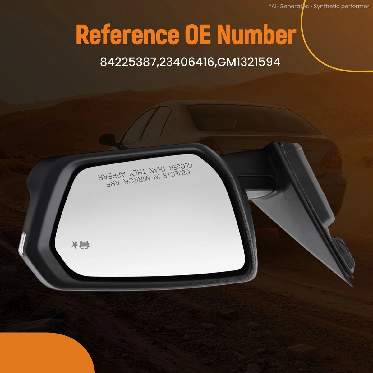 Right Mirror for GMC Terrain SLE (2018–2023) 84225387 Heated Blind Spot