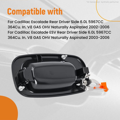 Outer Door Handle Rear Driver Side for Chevrolet Silverado 1500 HD (2005–2007)
