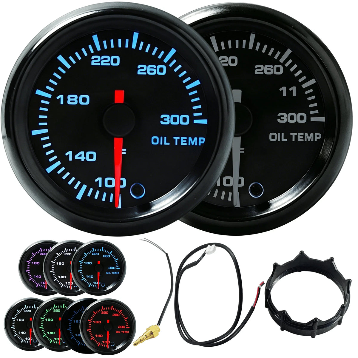 2" 52mm Oil Temperature Gauge for Universal Applications (104-284℉) W/ Sensor 1/8 NPT