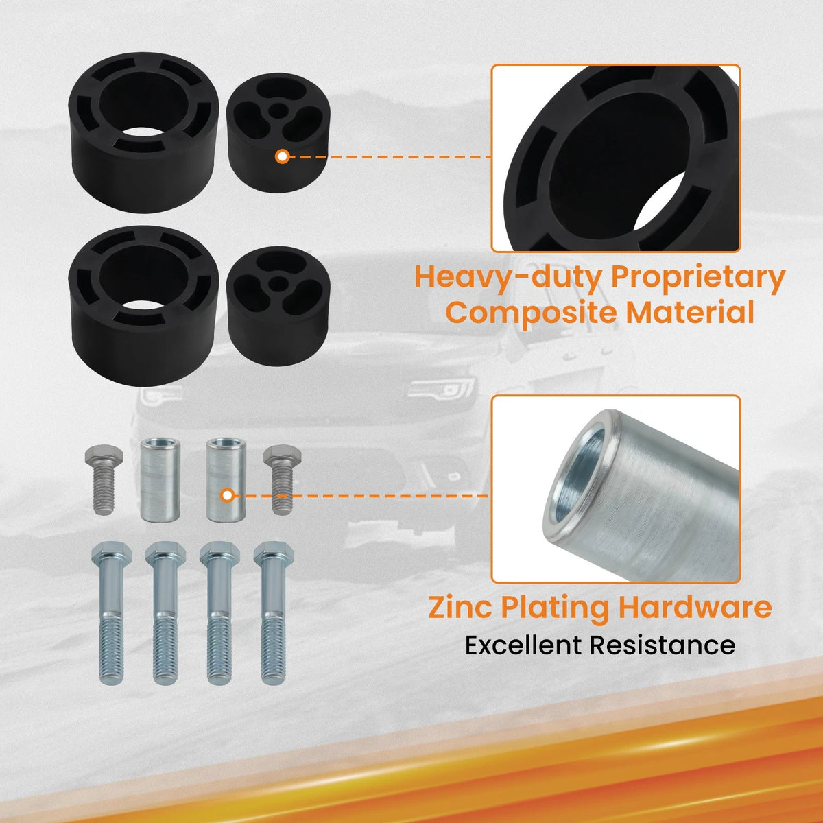 2.5In Front Leveling Lift Kit for Jeep Gladiator JT (2020–2023)
