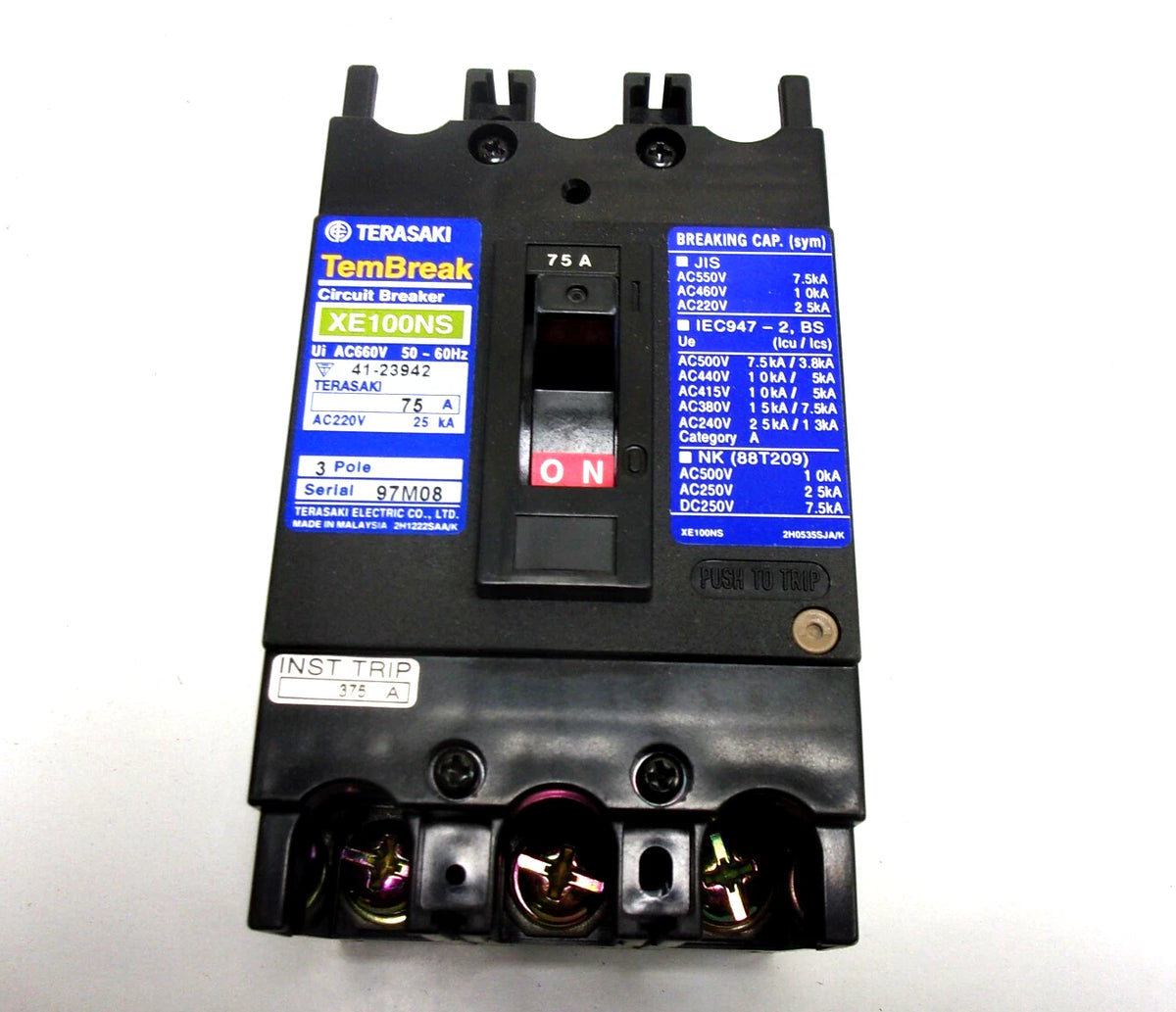 Genuine OEM Breaker for Kubota KJ-T270FX-SW-USA XE100NS (75A)