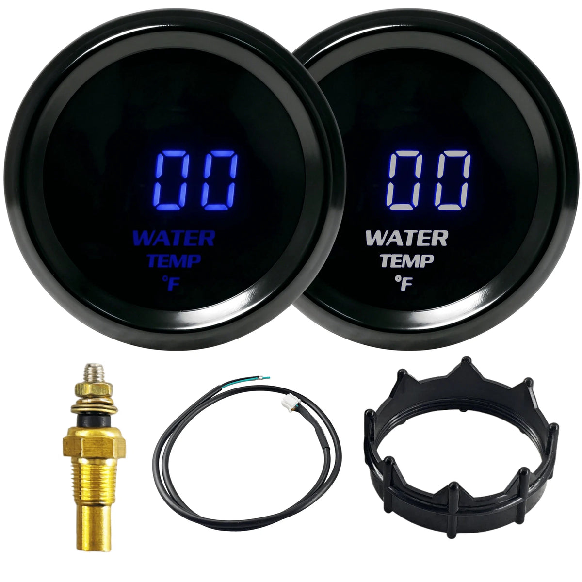 2 Inch Digital Blue LED Water Temperature Gauge for Car Marine (52mm)