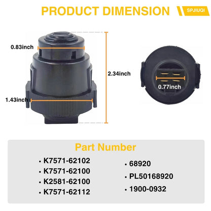 Ignition Key Switch K7571-62100 for Kubota B BX (Serial, Garden/Lawn Tractor)