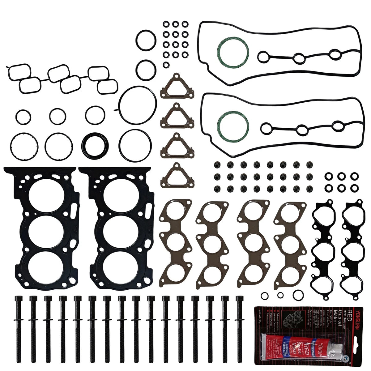Set of 10 Head Gasket Bolts for Toyota 4Runner Tacoma Tundra (2003–2009)