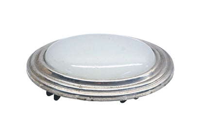 Oval Milk Glass Dome Light & Bezel for Aftermarket MQ021-8 (4-5/8" x 3-7/8")