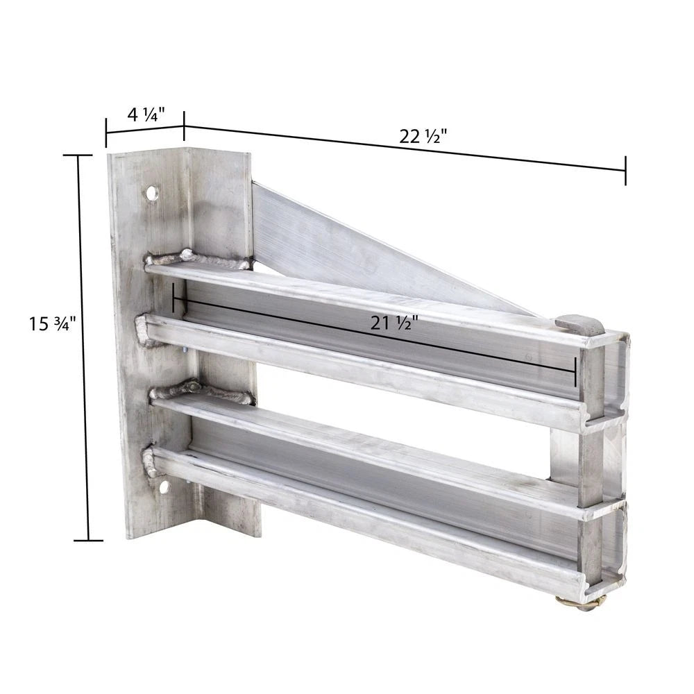 Loading Ramp Storage Brackets for Step Deck Trailers (No Knee Braces)