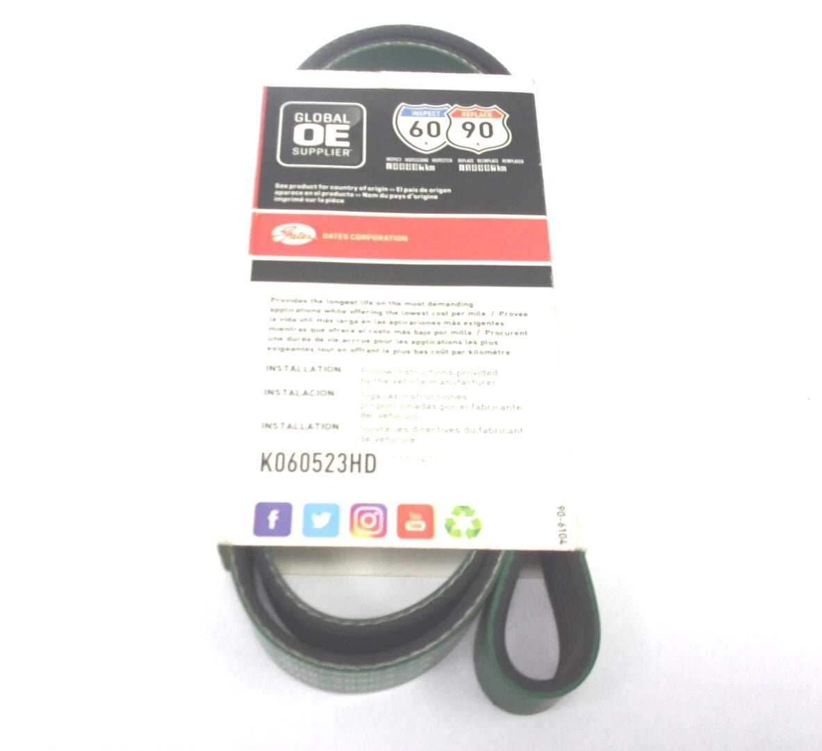 Gates Serpentine Heavy Duty Micro-V Belt 6PK1328 for