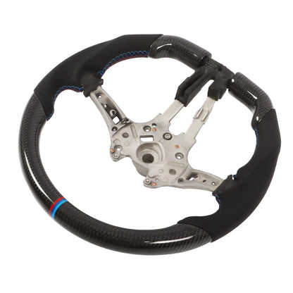 Real Carbon Fiber Steering Wheel for BMW M2 M3 M4 F80 F15 F30 (2014–2020)