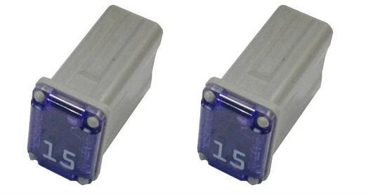 2X Micro Cartridge Fuses for FMM MCASE (608815, 15 Amp)