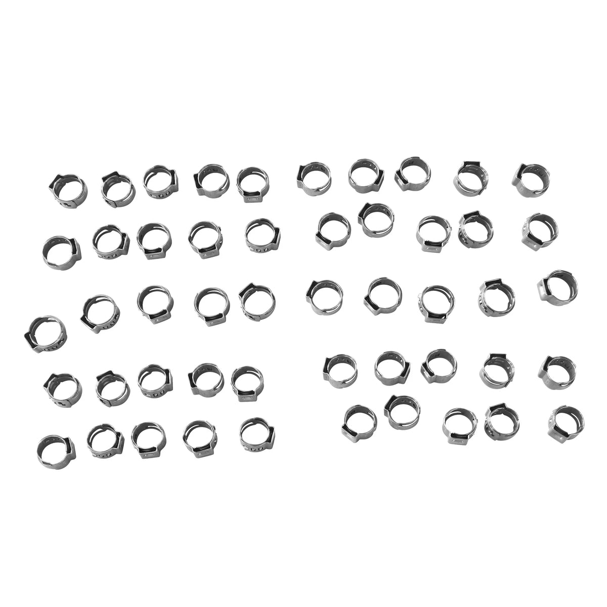 50PCS Stainless Steel Ear Clamp Cinch Rings for PEX 1/2" (12.8mm)