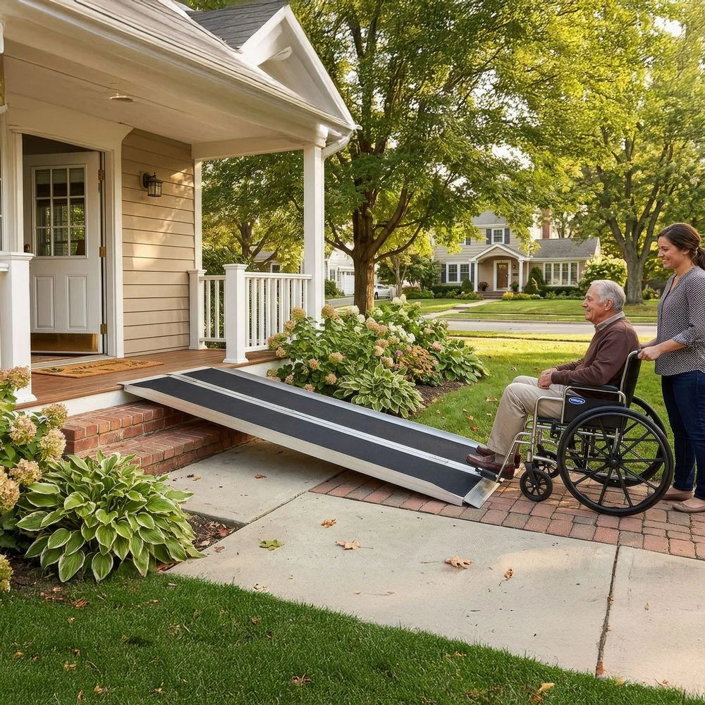 6' Aluminum Folding Mobility Wheelchair Scooter Ramp