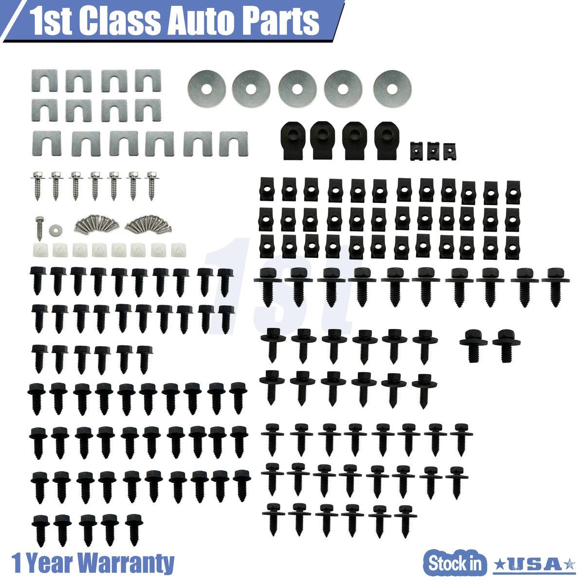 206Pcs Front End Sheet Metal Hardware for Chevy Buick Pontiac Chevelle (Y01-468)
