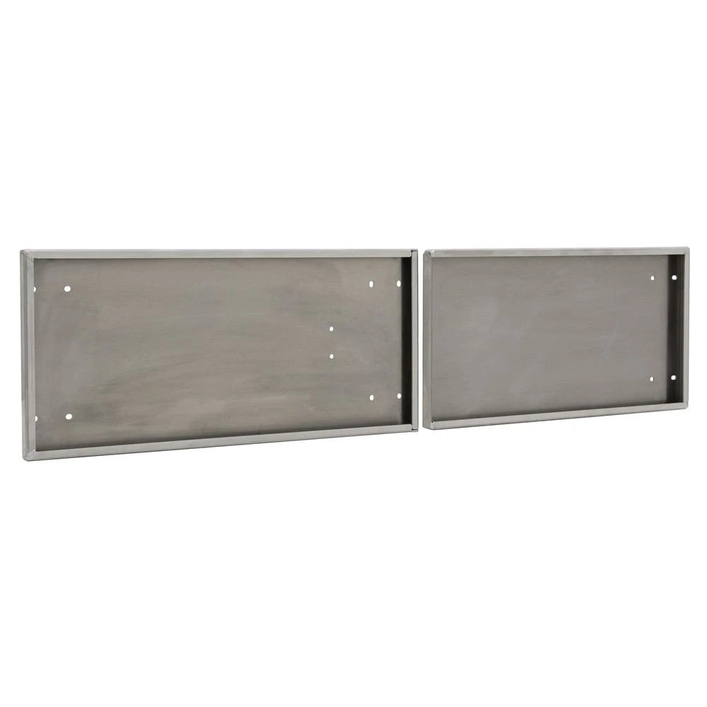 Polished Steel Door Upgrade Ramps for 60" W x 18" H Trailer Cabinet