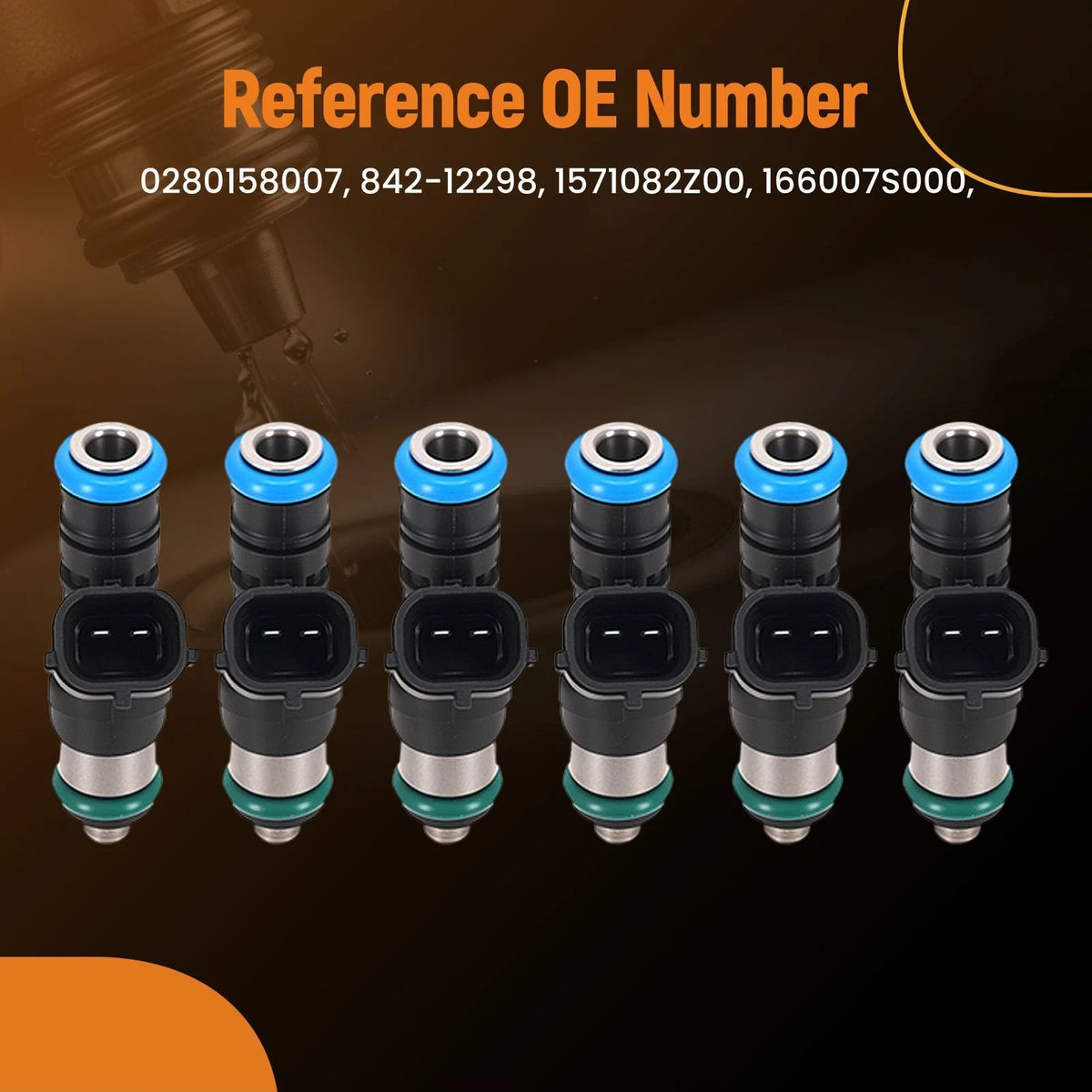6x Fuel Injectors for Nissan Frontier Xterra 4.0L (2005–2019) 0280158007 16600-7S000