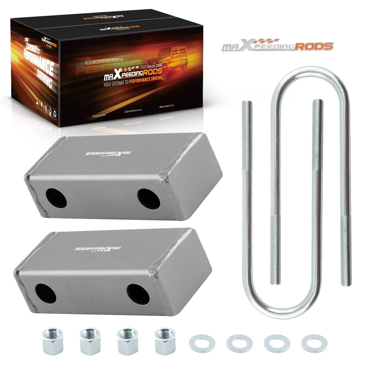 3" Drop Lowering Kit Blocks + U-Bolts for Chevy C10 C20 GMC C15 (1967–1972)