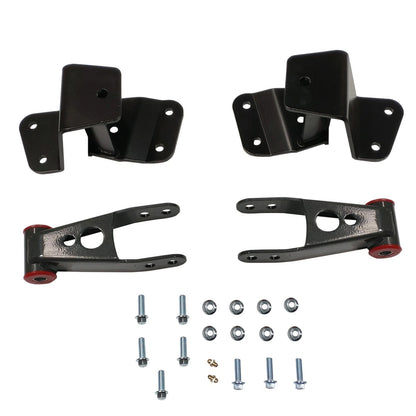 Set of 2 Drop Shackles & Hangers for Silverado Sierra 1500 (1988–1998)