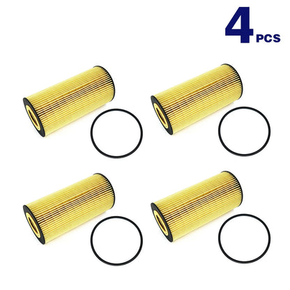 4X Oil Filter for Ford E-350 Super Duty (2003–2010) Powerstroke 6.0L/6.4L Diesel