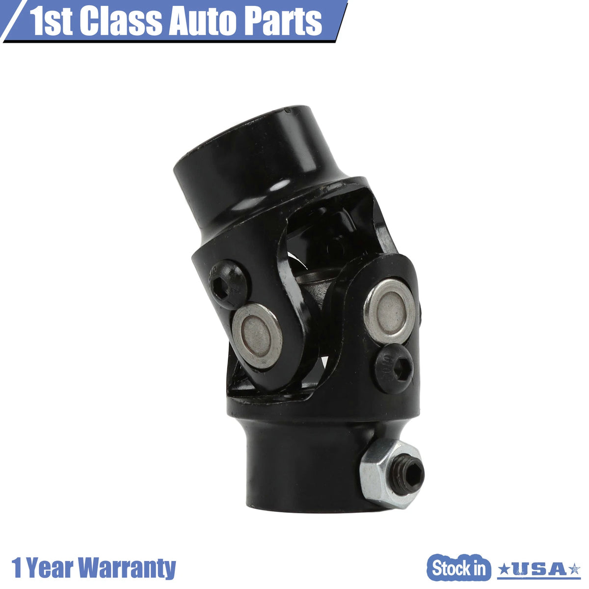 5/8-36 x 3/4 Round Smooth Universal Black Steering U Joint for Chevy GM