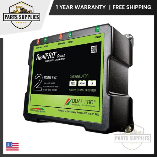 Dual Pro 12V/24V RealPRO Series Battery Charger 12A (2-6A-Banks)