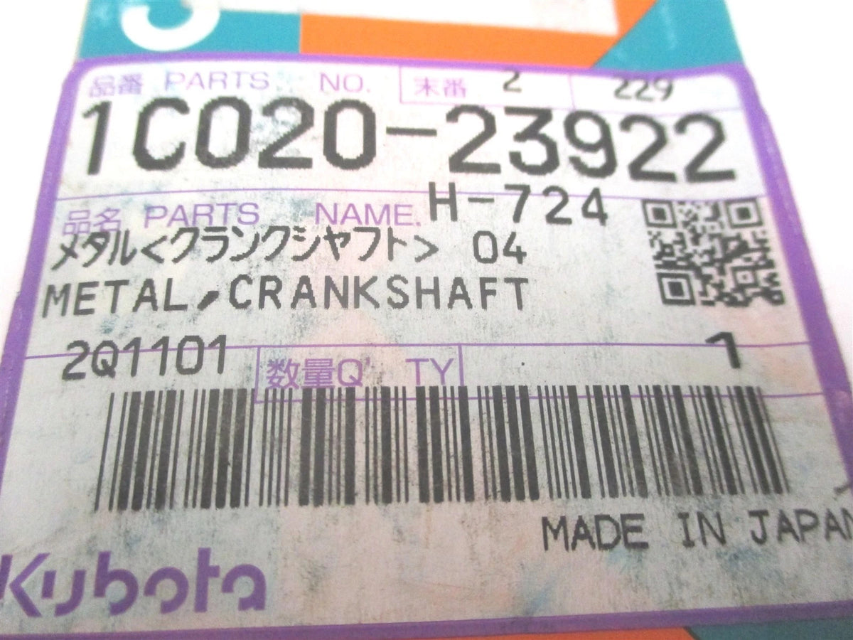 Crankshaft Metal for Kubota (1C020-23922, 1C010-23920, 1C020-23920, 6680740)