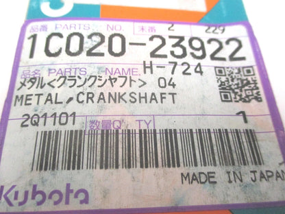 Crankshaft Metal for Kubota (1C020-23922, 1C010-23920, 1C020-23920, 6680740)