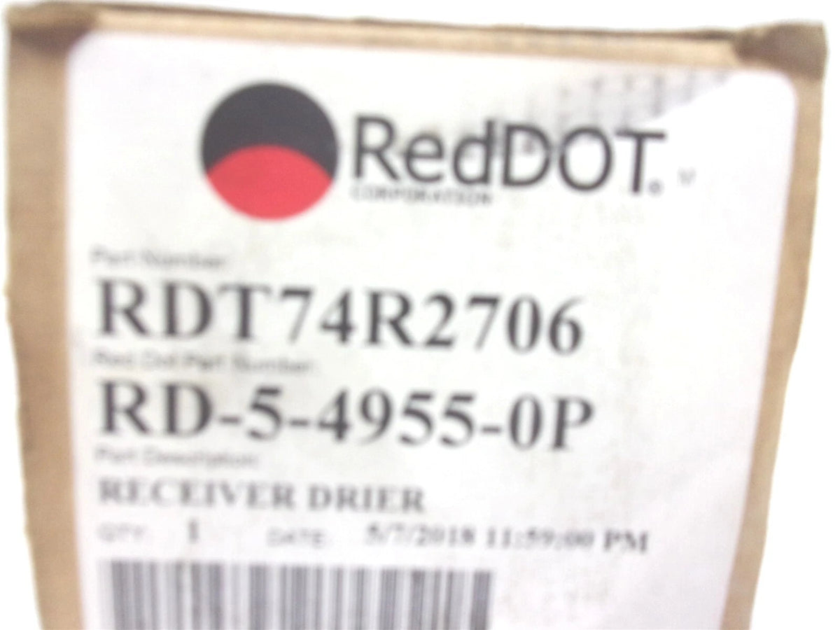 A/C Receiver Drier for Red Dot RD-5-4955-0P (74R2706, RDT74R2706)