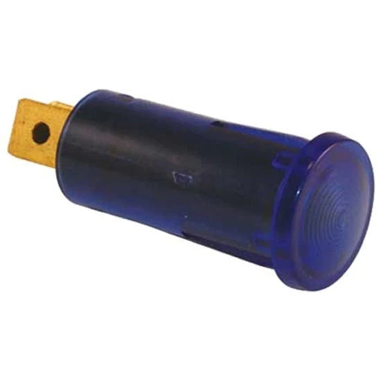 Blue Warning Light with 2 Lucar Terminals & .250 Tabs, 16A at 12V