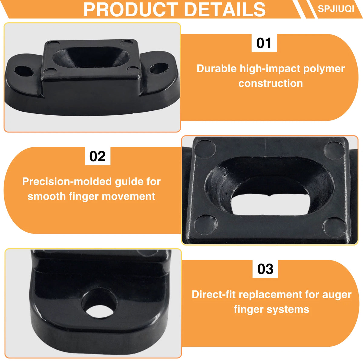 5-Pack Auger Finger Guides for Case IH New Holland MacDon (87620690)