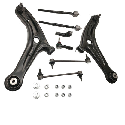 8PCS Suspension Kit Control Arms Tie Rods Sway Bar End Links for Ford Fiesta (2011–2019)