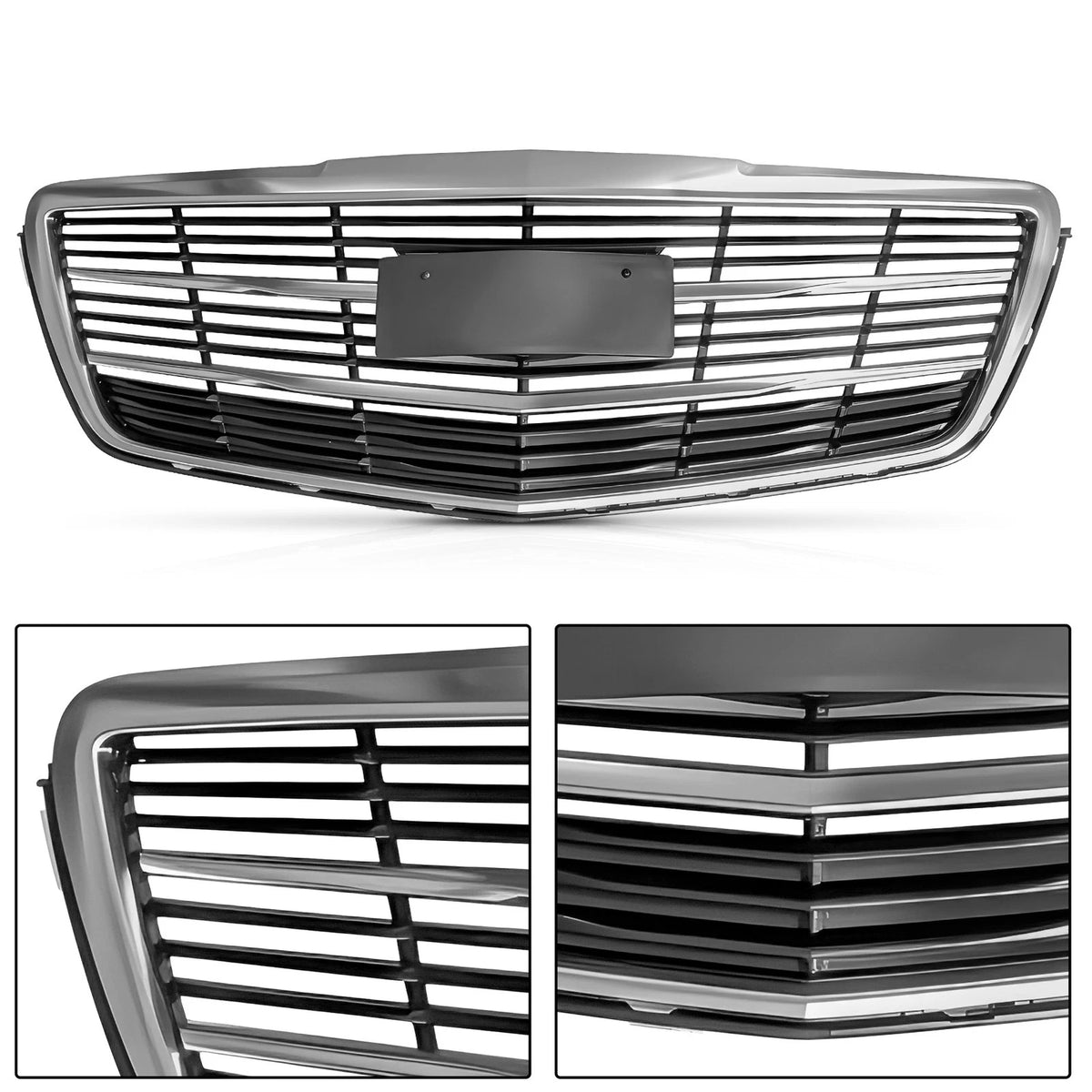 Front Bumper Upper Grille Chrome for Cadillac ATS (2015–2019) 22879629