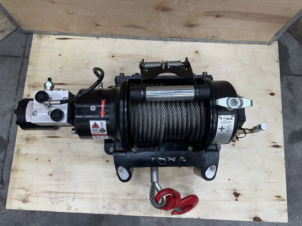 8000 lbs Hydraulic Winch for TORA (Including Hook, 82 ft Steel Cable)
