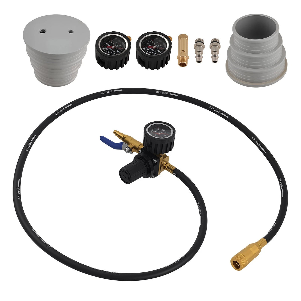 CAC Leakage Tester Kit for Class 7 & 8 Heavy Duty Trucks (w/ Billet Caps)