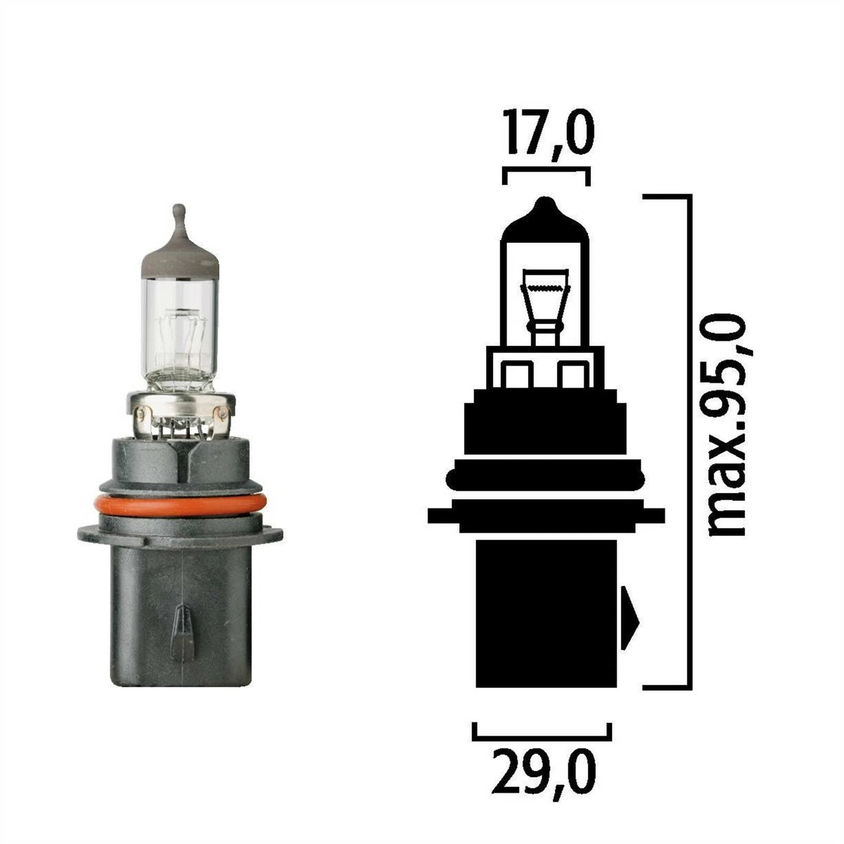Halogen Bulb HB1 (9004) for Flosser (12V 65/45W)