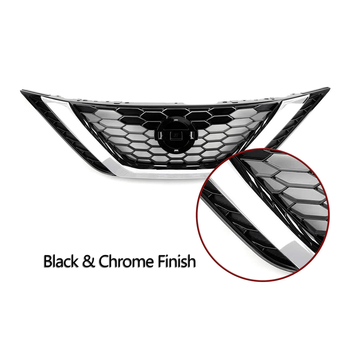 Chrome Front Bumper Upper Grille for Nissan Sentra (2016–2018) 62310-3YU0A