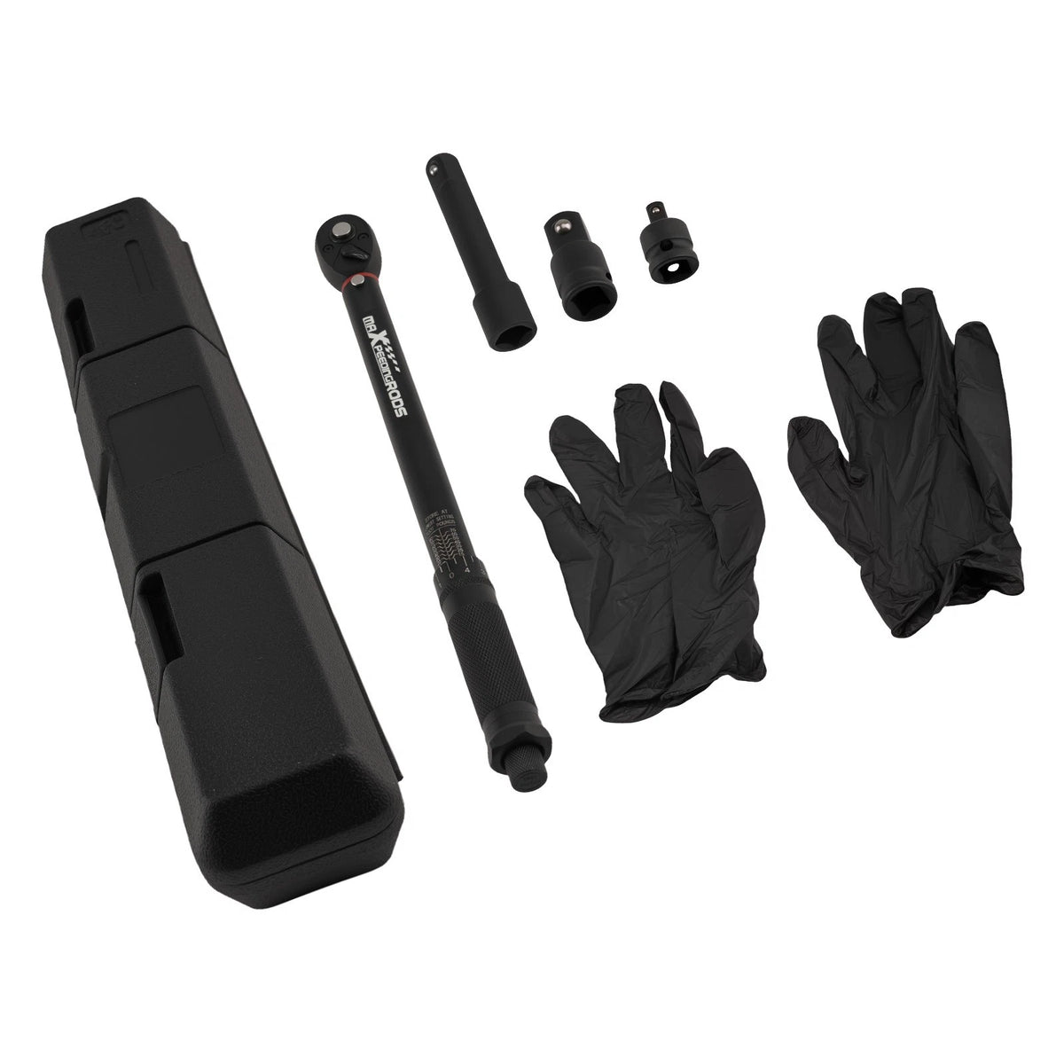 3/8" Click Torque Wrench Kit 10-80 Ft-Lb with Extension Bar
