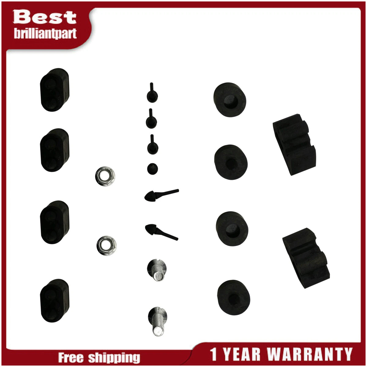 Rubber Stopper & Hood Adjusters for Camaro Impala (1967–1969)