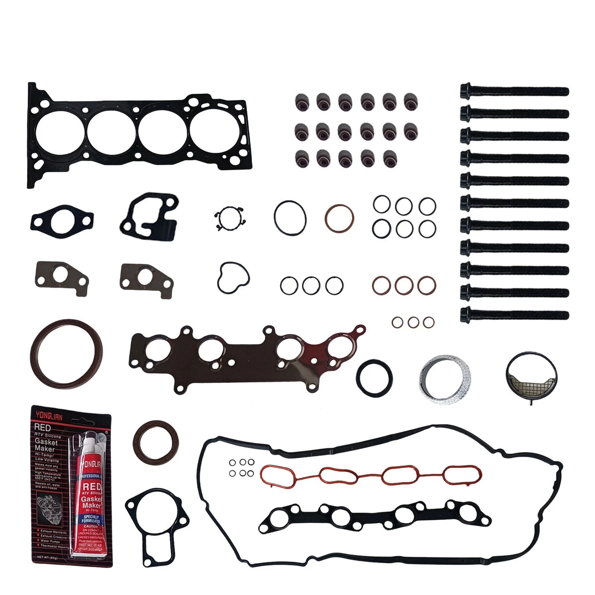 2TRFE Full Gasket Set with Head Bolts for Toyota Tacoma (2005–2010)