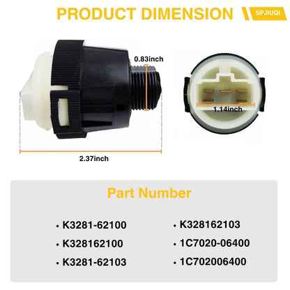 Ignition Switch for Kubota Zero Turn Mower ZG222, ZG222A, ZG227, ZG327, ZG332, ZP330 (2000–2023)