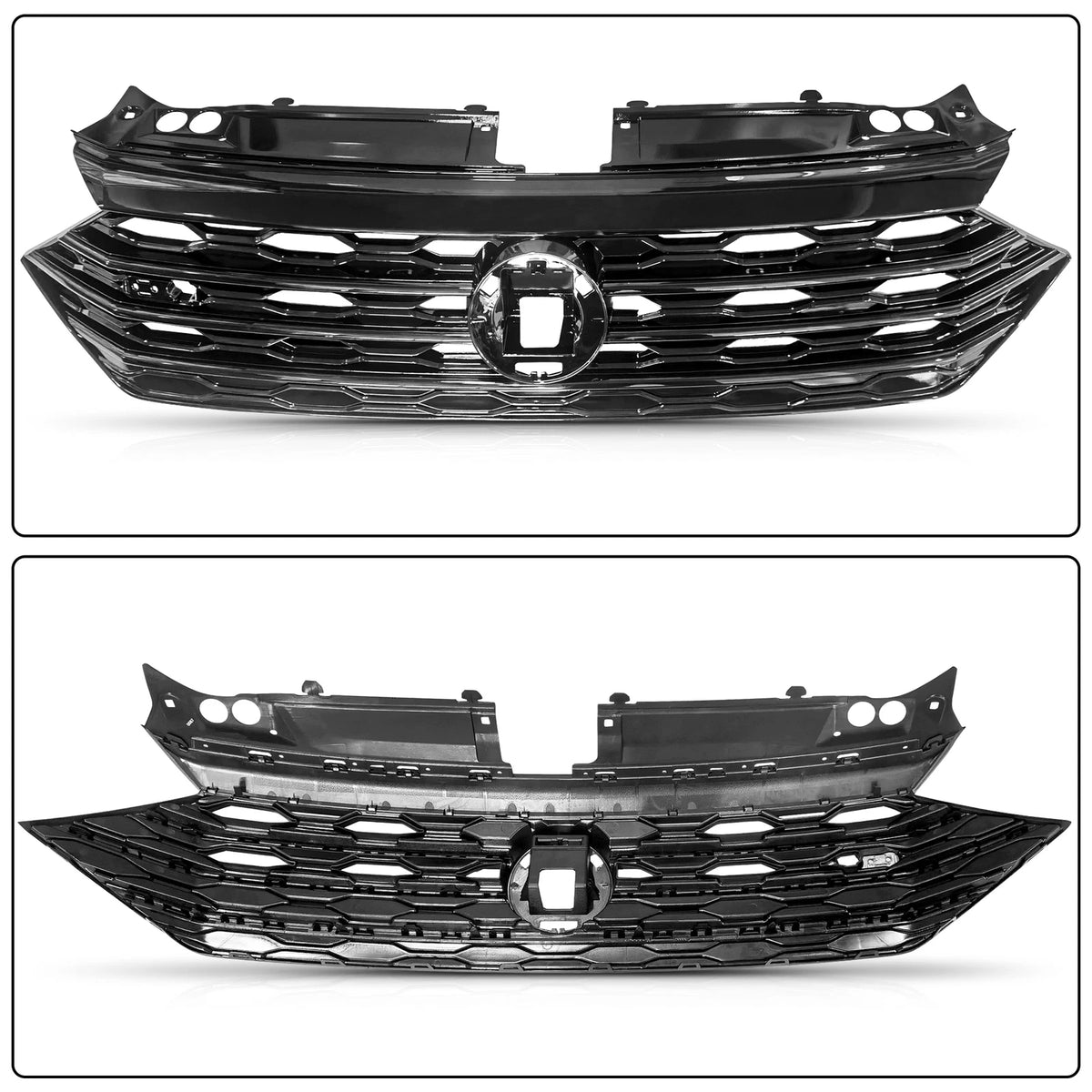 Front Bumper Grille for Volkswagen Jetta (2019–2020) GLI Style, Black Line