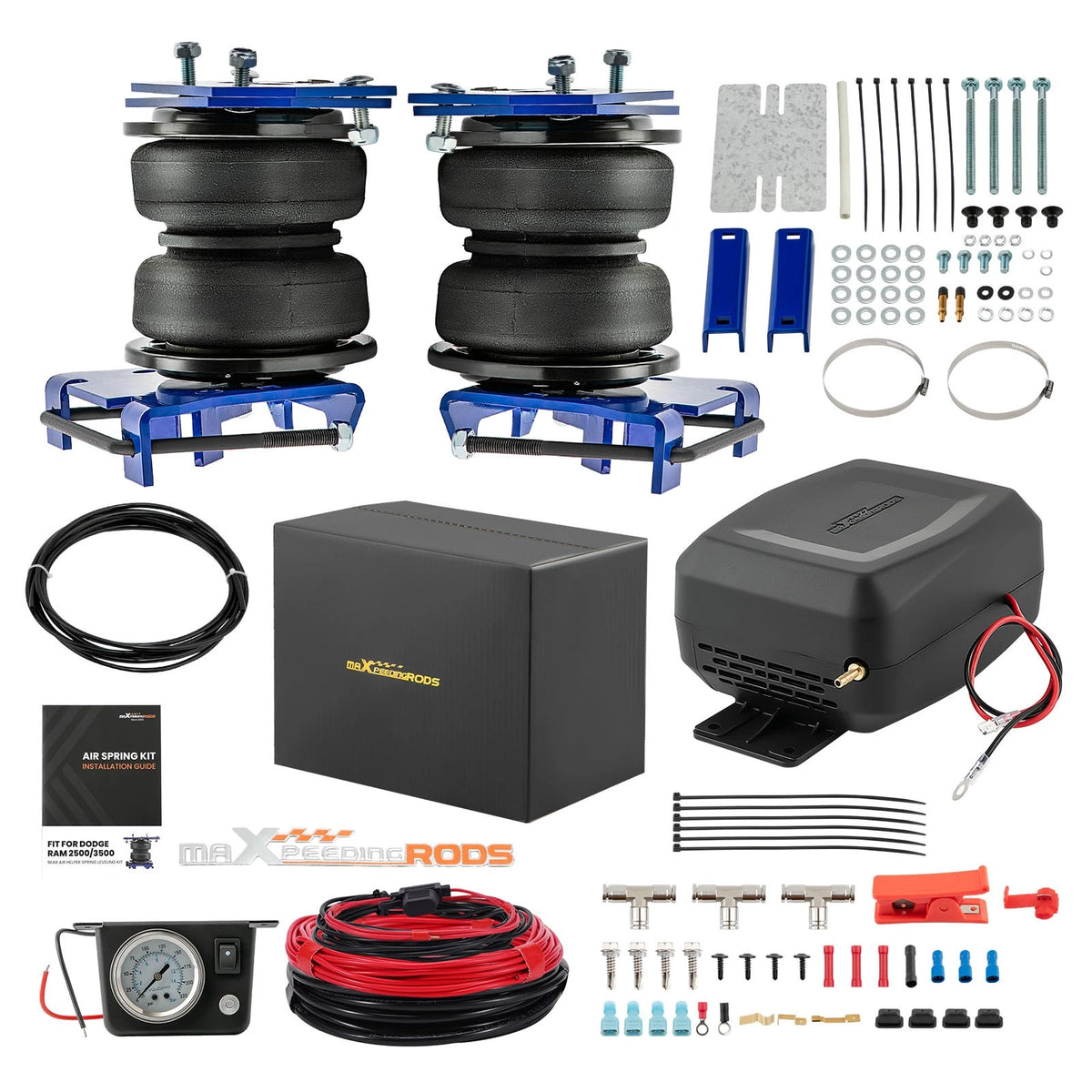 Air Suspension Springs Controller Kit + Air Spring Bag for Dodge Ram 2500/3500 (2003–2023)