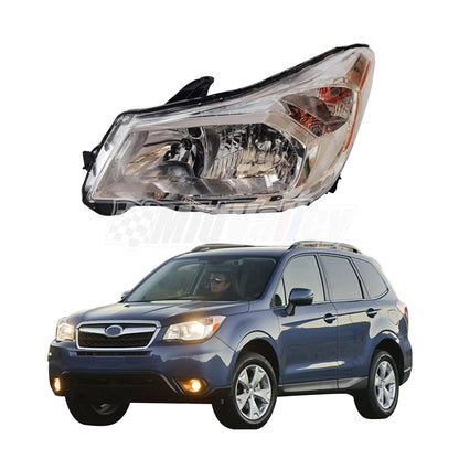 Left Headlight Halogen Chrome Bezel for Subaru Forester (2014–2016)