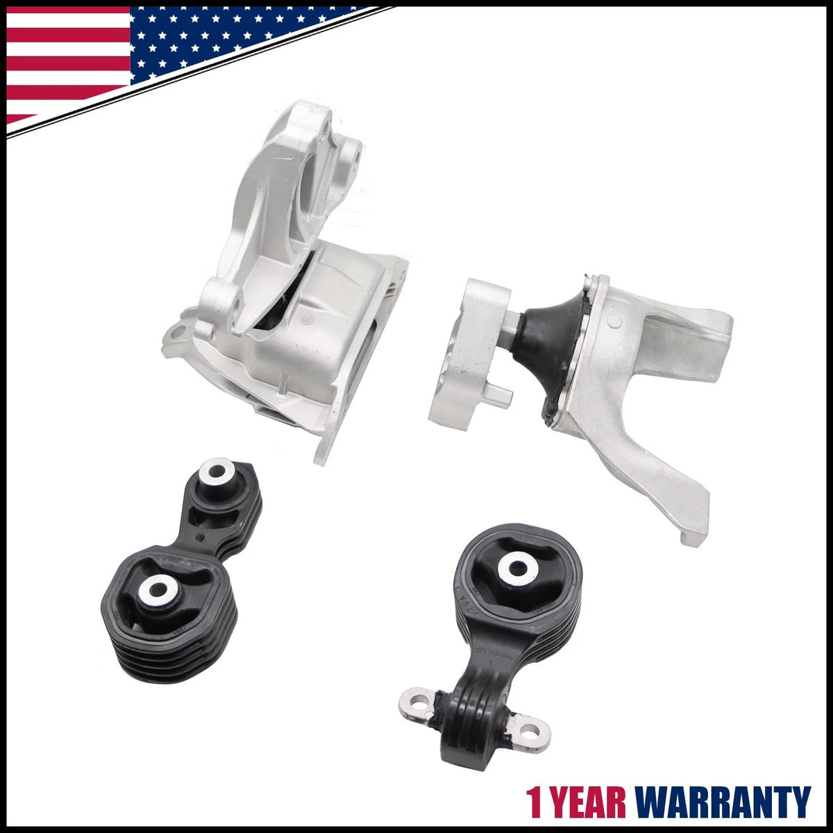 4pc Motor & Transmission Mount Set for Honda Accord 1.5L CVT (2018–2022)