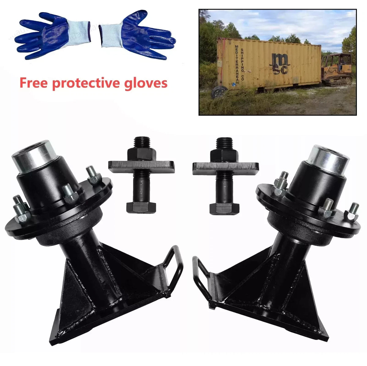 5x Spindle Kit for Shipping Container Wheels (Thickened Edition)