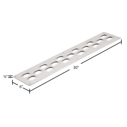 Set of 12 HD Ramps 30" x 6" Trailer Tread with Oval Punch Plate Traction
