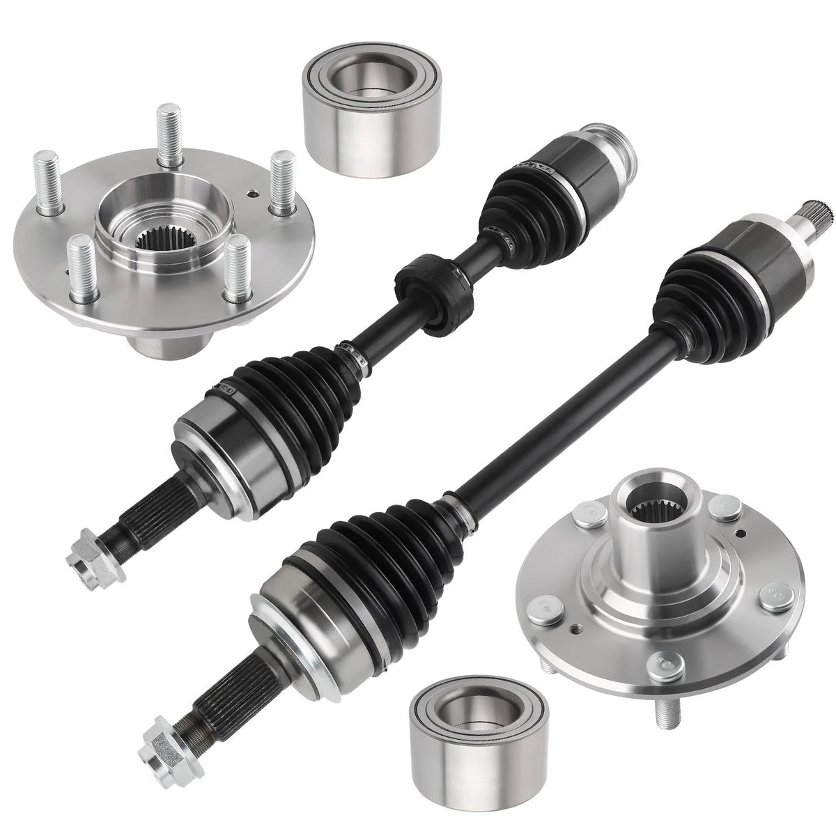 CV Axle Shaft + Wheel Hubs Bearings for Honda Civic (2014)
