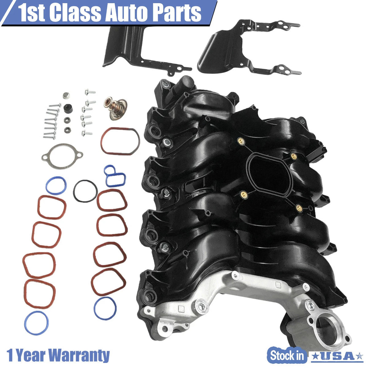 Intake Manifold Set for Ford Lincoln Mercury 4.6L (1996–2000) w/ Gasket & O-Rings