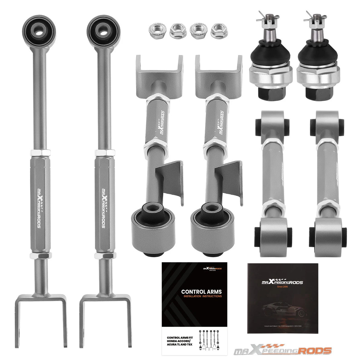 Front Ball Joint & Rear Camber Arms Toe Kits for Honda Accord (2008–2017) & TL/TSX (2009–2014)
